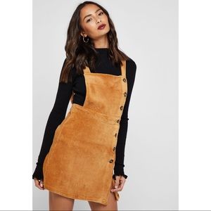 TopShop | Button Corduroy Pinafore Dress